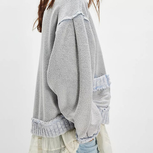 Cárdigan de Punto para Mujer, Estilo Bohemio, Cuello en V, Manga Larga, con Bolsillos, Detalle de Capa Transparente, Tejido a Mano - Product Image 3