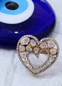Anillo de Cóctel con Forma Hexagonal Amaira Jewels para Mujer, Chapado en Oro de 18K, Aleación, Doble Pavé Rectangular Verde, Estilo Clásico y Glamuroso - Product Image 4