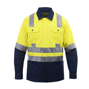 Uniformes de Algodón para Electricistas y Soldadores, Ropa Resistente al Fuego, Traje de Trabajo de Dos Piezas, Camisa y Pantalones, Ropa de Trabajo para Hombres y Mujeres - Product Image 1