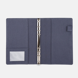 Luxury Multi-Functional Inner Pocket Pu Leather Simple Cross-Patterned Loose-Leaf Business Log <b>Notebook</b> - Product Image 5