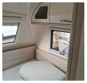 Off Road Tiny <b>Camping</b> RV Travel Trailer Compact Caravan Mini Camper Towable Unit with <b>Kitchen</b> Sleeping Space Adventure Use - Product Image 4