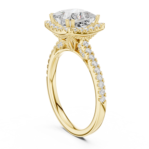 Anillos de Boda de Lujo de Diseñador, Oro de 14K, VS1, Color E, 2 CT, Corte Princesa, Diamante Cultivado en Laboratorio IGI, Anillos de Compromiso - Product Image 4