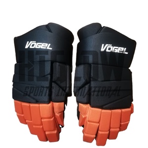 ถุงมือฮอกกี้น้ำแข็งระดับมืออาชีพ HI-GLOW SPORTS INTERNATIONAL ทำจากหนังและคาร์บอนไฟเบอร์ ปิดด้วยกระดุมแบบ Snap ออกแบบตามหลักสรีรศาสตร์ ทนทาน ระบายอากาศได้ดี - Product Image 1