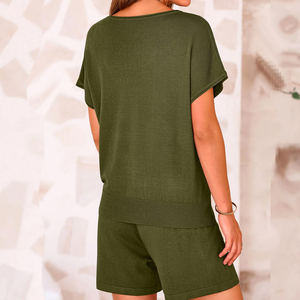 Nuevo Diseño de Ropa Deportiva para Mujer, Conjunto de Dos Piezas para Fitness, Running y Jogging, Servicio OEM, Conjunto de Camiseta y Pantalones Cortos 100% Algodón - Product Image 2