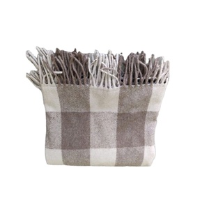 2024 nouveau Design confortable confort Tartan laine couvertures haute qualité laine indienne taille personnalisée jette produit en gros - Product Image 1