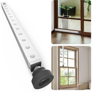 Barre de sécurité antivol réglable pour porte coulissante, bloque-fenêtre de 17 à 33 pouces avec embouts en caoutchouc, accessoire de sécurité pour porte et fenêtre domestique - Product Image 2