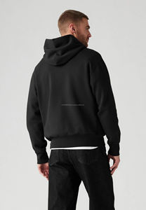 Custom LOGO 400gsm <b>Black</b> Premium Unisex Casual <b>for</b> Puff Print Hoodie Sweatpants Set <b>for</b> Couples Winter 100% Cotton - Product Image 3