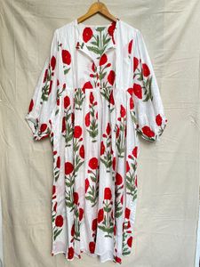 Vestido Largo Informal de Algodón de Alta Calidad, Moderno y Bohemio, con Material Ligero, Disponible para la Venta - Product Image 3