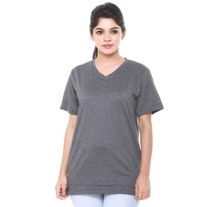 Wholesale Custom Logo Solid Color 100% Cotton <b>Gothic</b> Style O-Neck Plus Size Polo <b>Shirts</b> for Women Short Sleeve Loose Tops - Product Image 6