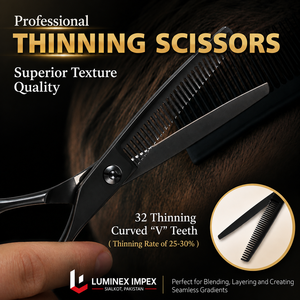 NYBL-55 5.5inch Straight <b>Left</b>-<b>handed</b> <b>Scissors</b> JAPAN 440C Sharp 58-59HRC Hardness Stainless Steel Handle Barber Shears Hair 28 - Product Image 3