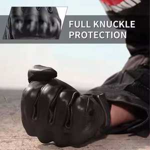 Gants de cyclisme et de moto en cuir rembourrés, coupe-vent, légers, respirants, protection maximale, équipement de sport de plein air - Product Image 2