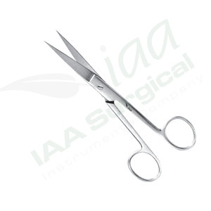 Ciseaux chirurgicaux courbés à lame tranchante et à pointe arrondie en acier inoxydable 10,5 cm, certifiés CE, instrument de chirurgie générale - Product Image 5