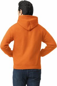 Men's Plus Size <b>Orange</b> Hooded Pullover Sweatshirt Solid Color Long Sleeve <b>Hoodie</b> - Product Image 4