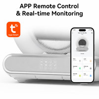 Bac à litière pour chat automatique autonettoyant, rond, fermé, électrique, grand modèle, intelligent, avec capteur, application Tuya