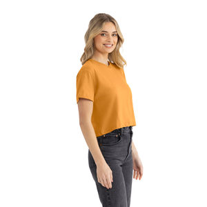 T-shirt tricoté décontracté imprimé pour femme, respirant, écologique, 100 grammes, teinture unie, coupe ample - Product Image 4
