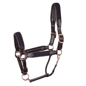 Cabestro de Cuero Genuino para Caballo con Herrajes de Acero Inoxidable, Color Negro, Excelente Material, con Logotipo Personalizable, Servicio OEM Disponible - Product Image 3