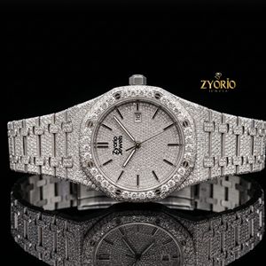 Reloj de Lujo con Incrustaciones de Moissanita para Hombre – Reloj Hip Hop de Acero Inoxidable con Diamantes Completos – Reloj Personalizado con Moissanita VVS - Product Image 5