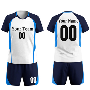Ensemble maillot et short de volley-ball sur mesure, design personnalisé, faible quantité minimum de commande (MOQ), 100 % polyester, uniforme de volley-ball à prix raisonnable - Product Image 1