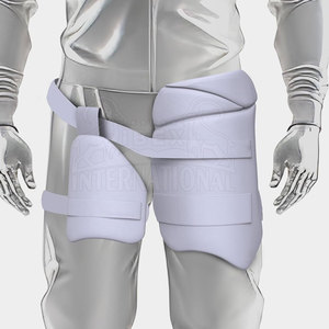 Protector de Muslo para Cricket para Adultos, Protección de Bateo de Alto Rendimiento, Resistencia a Impactos Fuertes, Acolchado Interior Suave, Ajuste Ajustable, PU - Product Image 3