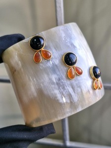 Buffalo Horn Cuff <b>Bracelet</b> Handmade From Natural Horn Material For Stylish Everyday Jewelry Use - Product Image 1