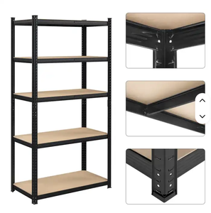 Étagère de rangement métallique robuste à 5 niveaux, non pliable, légère, design multifonctionnel, taille personnalisable, résistante à la chaleur, imperméable - Product Image 4