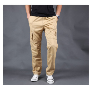 Nuevos Pantalones Cargo para Hombre, Ropa Casual Holgada, Color Gris Sólido, Multifuncionales, Pantalones Deportivos Negros, Pantalones Casuales de Algodón para Hombre 2026 - Product Image 5
