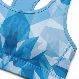 Hot Sale Fitness Clothing Gym Sports Bra Women Breathable <b>Padded</b> Yoga Solid Plain Color <b>Running</b> Workout Racerback Sports Bra - Product Image 4