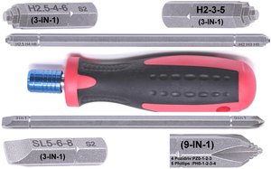 Destornillador multifunción 18 en 1 con hoja de doble extremo intercambiable, punta antideslizante y magnética. Hecho en Taiwán. - Product Image 2
