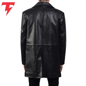Venta Directa de Fábrica, Precio al por Mayor, Abrigos de Cuero Genuino para Hombre, Ajustables, Impermeables, Transpirables, de Doble Botonadura, Nueva Llegada - Product Image 4