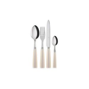 Juego de Cubiertos Modernos de Acero Inoxidable con Mangos de Madera, Plateados y Dorados con Acabado Espejo, para Restaurante, Hogar, Bodas y Eventos - Product Image 6