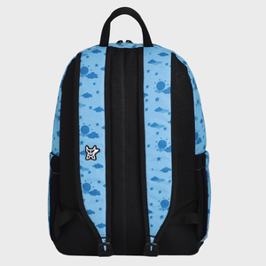 Sac d'école Arctic Fox Sky bleu aqua, durable, résistant à l'eau, en polyester Oxford, avec bretelles rétractables détachables - Product Image 5