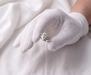 Bague Cœur Ouvert en Argent Sterling 925 Massif Plaqué Or, Bague Statement en Forme de Cœur, Fournisseur de Bijoux de Mode, Bijoux de Mariage et d'Amour Raffinés - Product Image 2