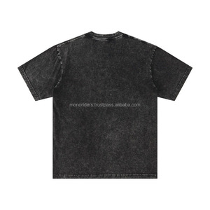 T-shirt Homme Col Rond Manches Courtes 100% Coton Vintage Respirant Coupe Ample Sérigraphié Personnalisé MONO RIDERS 220g pour Haute Performance - Product Image 2