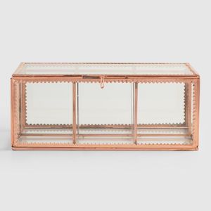 Hot Selling Classic Top Trending Metal Glass <b>Material</b> Decorative <b>Storage</b> <b>Box</b> Home Accessories Jewelry <b>Box</b> for Bangle Necklace - Product Image 2