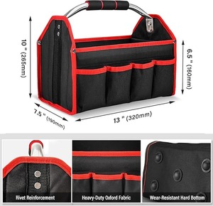 Vietnam <b>Tool</b> <b>Bag</b> Heavy-duty Spacious Multi-Pockets Ultra-durable <b>Bag</b> Customizable with Zipper Closure 25cm - Product Image 5