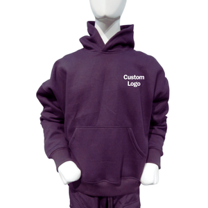 Sudadera de invierno 100% algodón polar transpirable con capucha, cordón ajustable, puños y dobladillo acanalados, bolsillos delanteros, servicio OEM para hombre - Product Image 1