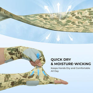 Gants de pêche de haute qualité, anti-coupure, protection UV, respirants, tissu à séchage rapide avec paume renforcée et adhérence des doigts, pour hommes et femmes - Product Image 3