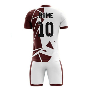 Custom Soccer Jersey Set White Yellow Geometric Print Sublimated Breathable Quick Dry V-neck Short Sleeve Unisex Adult Uniform - Product Image 6