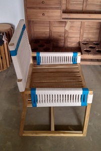 Silla de comedor de madera de teca maciza y tejido de cuerda sin cojín de KAG Furniture - Product Image 4