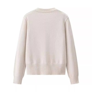 Plus Size Women's Knit <b>Cardigan</b> with <b>Heart</b>-Shaped Color Buttons Round Neck Loose Fit Sweater - Product Image 5