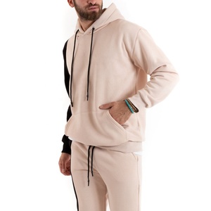 Sudadera con capucha y Jogger de algodón 2025 de alta calidad para hombre 100%, conjunto de chándal de invierno con logotipo personalizado para hombre - Product Image 5