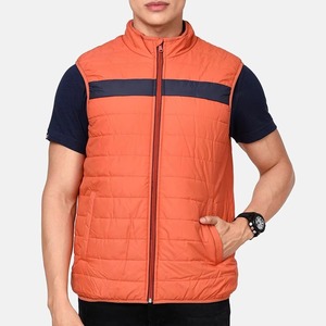 Chaqueta de Invierno para Hombre, Delgada, Sin Mangas, Brillante, con Forro Polar, Logotipo Personalizado, Impermeable, Anti-UV, Cierre de Cremallera, Cuello Alto Formal - Product Image 1