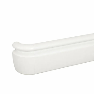 Embout de main courante mural en PVC blanc profilé, protection anti-choc, design moderne - Product Image 3