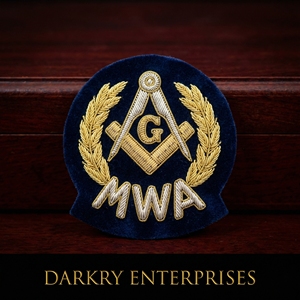 Parches Bordados a Mano Personalizados con Insignia de Escudo Masónico de Hilo de Oro, Blasones y Regalía para Uniformes y Gorras - Product Image 3