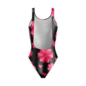 Traje de Baño Bikini de Talla Grande para Mujer, Estampado Floral, Traje de Baño de Una Pieza, Impresión Personalizada, Secado Rápido, Elástico, Ecológico - Product Image 3