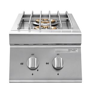 Doppio Bruciatore Laterale a Propano Liquido da 15.000 BTU per Cucina Esterna, in Acciaio Inox 304, Convertibile a Gas Naturale per Griglie da Campeggio - Product Image 5