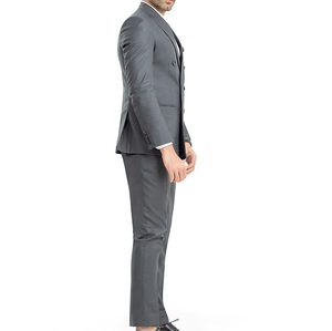 Men Business <b>Blazers</b> Suits Slim Fit High Quality Tuxedo Dress Suit With Double Breasted Plain Blank Men Pant Coat Breathable - Product Image 3