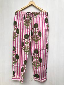 Conjunto de Pijama de Lujo Informal, 100% Algodón, Ligero, de Manga Larga, para Verano, Ropa de Dormir para Mujer, Estampado a Mano, Precio al por Mayor - Product Image 3