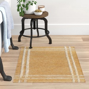Minimalistic design Scalloped <b>Runner</b> rug for Meditation made of 100% Natural Jute fibers Custom Area Rugs from India - Product Image 4
