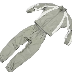 Chaqueta y Pantalón con Cremallera, 100% Nailon, Grueso, Logotipo Personalizado, Hombros Caídos, Cortavientos, Chándal para Hombre - Product Image 1